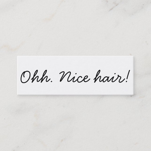 Minimalistic Hair Stylist Hair Salon Referral Mini Mini Business Card (Front)