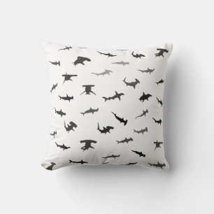 Minimalistic Hammerhead Shark Hammerhead Pattern Cushion