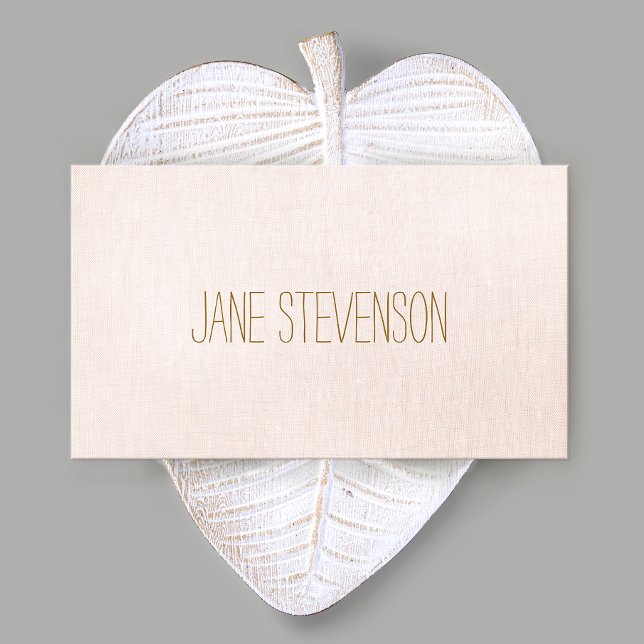 Minimalistic is Sweet Light Pink Linen Look Business Card (Creator Uploaded)