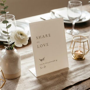 Minimalistic Ivory Instagram Hashtag Wedding Sign