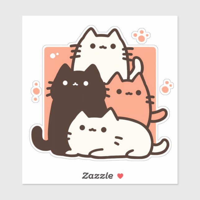 Minimalistic Kawaii Chibi Cats (Sheet)