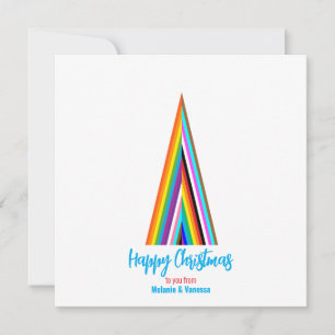 Minimalistic LGBT Rainbow Christmas Tree