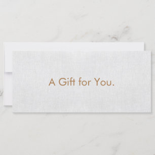 Minimalistic Light Grey Gift Certificate