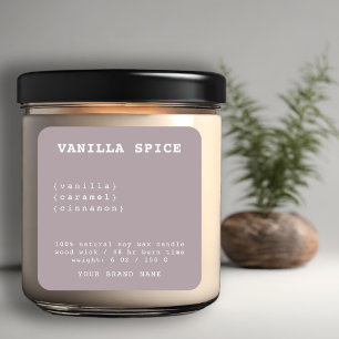 Minimalistic lilac candle label