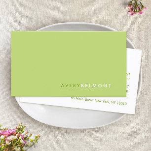 Minimalistic Lime Green Professional Modern Business Card