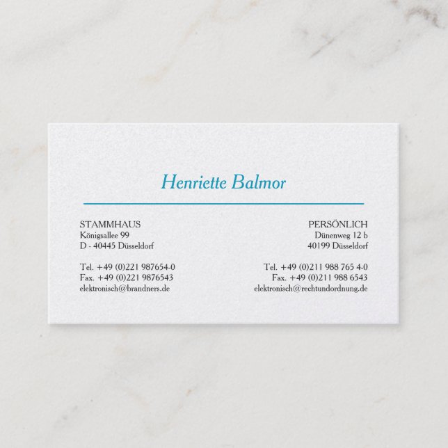 Minimalistic Logo Business Card (Front)