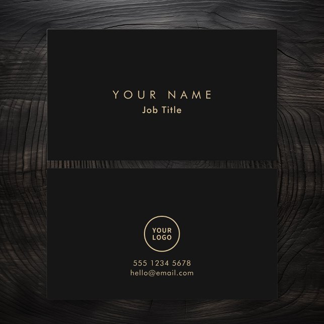 Minimalistic Logo Elegant Monochrome Business Card (Creator Uploaded)