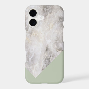 Minimalistic Marble w\ Colour Block Olive Green