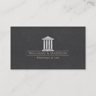 Minimalistic Marbled Courthouse Business Card