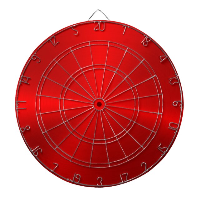 Minimalistic Metallic Red Texture Dartboard (Front)