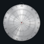 Minimalistic Metallic Silver Texture Dartboard<br><div class="desc">Elegant metallic silver texture brushed aluminium look.
Minimalistic simple modern,  slick design.</div>