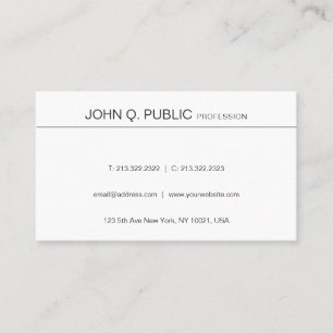 Minimalistic Modern Clean Graphic Design Chic Business Card