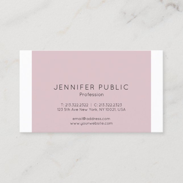 Minimalistic Modern Elegant Design Professional Business Card (Front)
