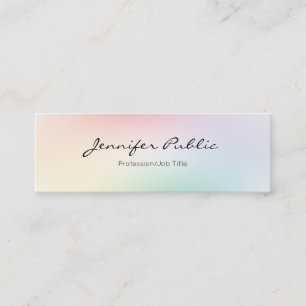 Minimalistic Modern Elegant Professional Colourful Mini Business Card