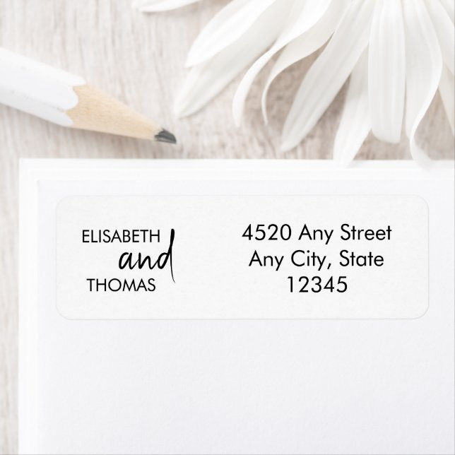 Minimalistic modern elegant return address label  (Insitu)
