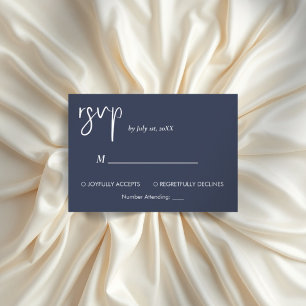 Minimalistic modern elegant simple rsvp card