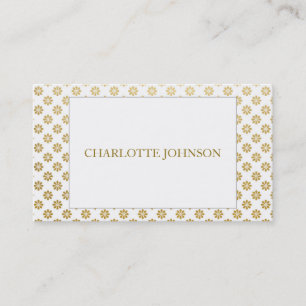Minimalistic Modern Golden White Vip Business Card