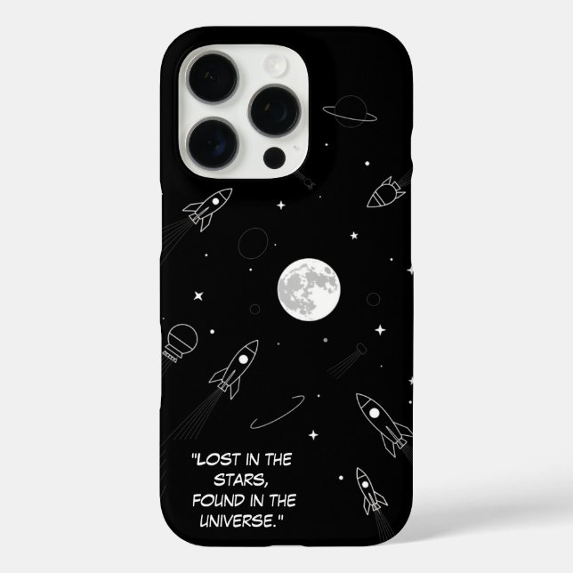 minimalistic modern iPhone Case astronomy (Back)