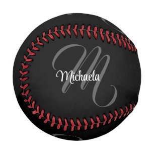 Minimalistic modern monogram initial name baseball