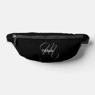 Minimalistic modern monogram initial name bum bags