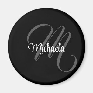 Minimalistic modern monogram initial name magnet