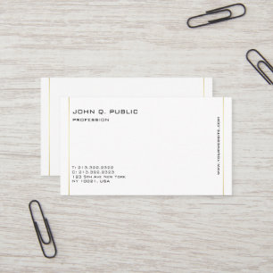 Minimalistic Modern Professional Gold Colour Lines Business Card