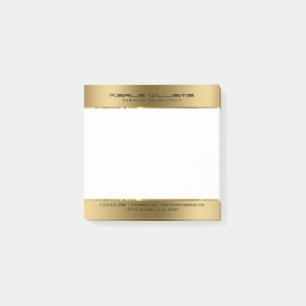 Minimalistic Modern Shiny Faux Gold Post-it Notes