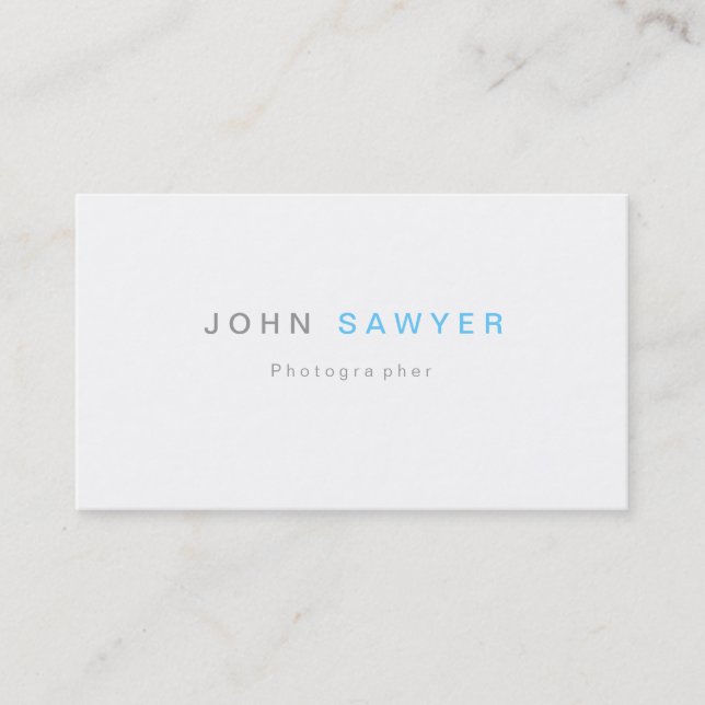 Minimalistic modern simple white business card (Front)