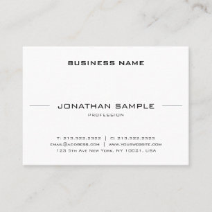 Minimalistic Modern Stylish Sleek Graceful Plain Business Card