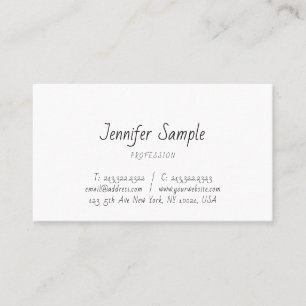 Minimalistic Modern Template Hand Script Text Chic Business Card