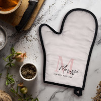 Minimalistic Monogram Initial & Name Pastel Pink 