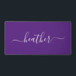 Minimalistic Monogram Name Calligraphy Desk Mat<br><div class="desc">This design was created though digital art. It may be personalised in the area provided by changing the photo and/or text. Or it can be customised by choosing the click to customise further option and delete or change the colour the background, add text, change the text colour or style, or...</div>