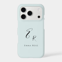 Minimalistic Monogram Name Elegant Mint