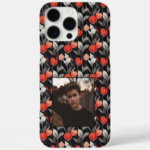 Minimalistic Mother Gift Tulip Custom iPhone 16 Pro Max Case