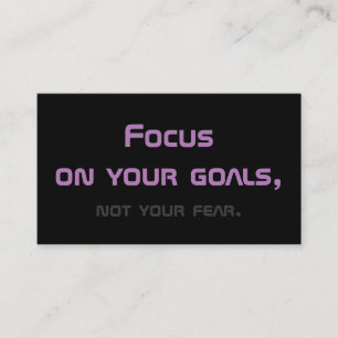 Minimalistic motivational quote for life coaches business card