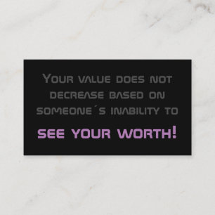 Minimalistic motivational quote for mental health  business card
