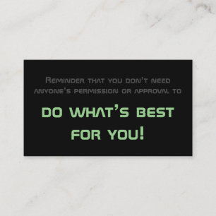 Minimalistic motivational quote for mental health business card
