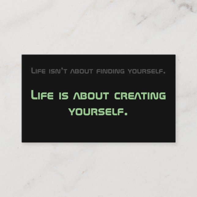 Minimalistic motivational quote for mental health business card (Front)