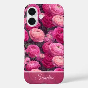 Minimalistic Newlywed Gift Ranunculus Flower Name iPhone 16 Case