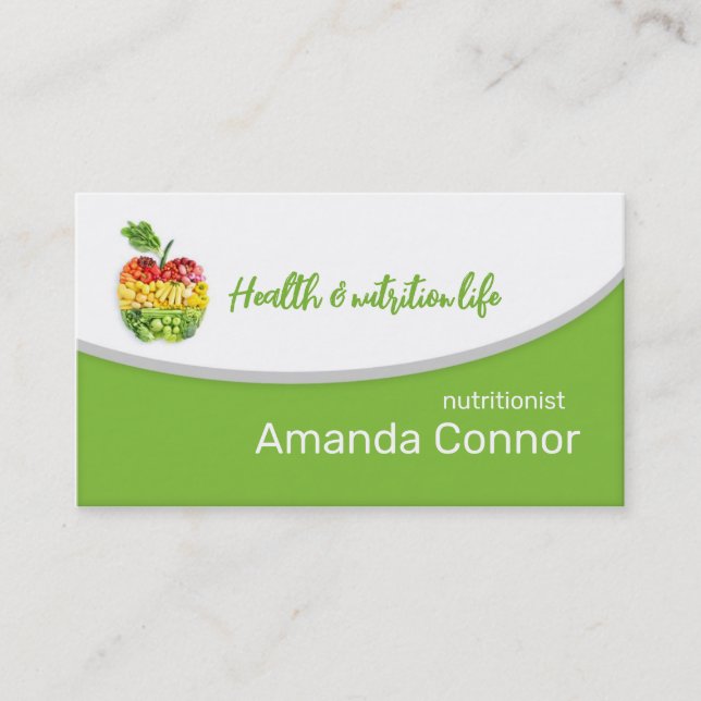 Minimalistic Nutritionist/Nutrition Coach Card (Front)