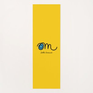 Minimalistic Om Handwritten Personalized Yoga Mat