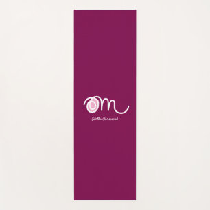 Minimalistic Om Handwritten Personalized Yoga Mat