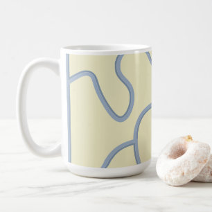 Minimalistic pastel yellow and violet abstract coffee mug