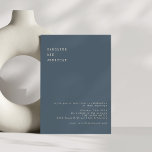 Minimalistic Pewter Typewriter Typography Wedding Invitation<br><div class="desc">Minimalistic Pewter Grey Typewriter Typography Wedding Invitation with RSVP website details.</div>