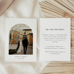 Minimalistic Photo Arch Elopement Wedding Party Invitation