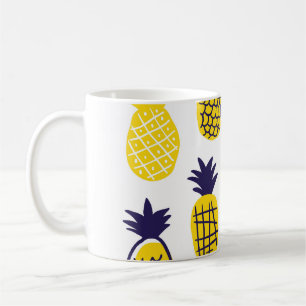 Minimalistic pineapples, colourful abstract design coffee mug