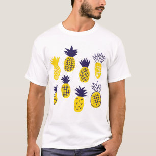 Minimalistic pineapples, colourful abstract design T-Shirt