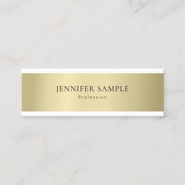 Minimalistic Plain Modern Professional Elegant Mini Business Card (Front)