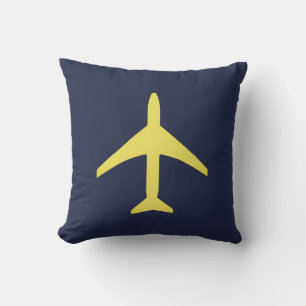 Minimalistic Plane Aeroplane Aviation Fly Cushion