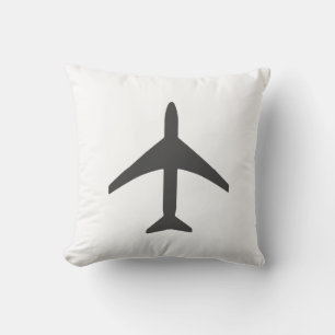 Minimalistic Plane Aeroplane Aviation Fly Cushion